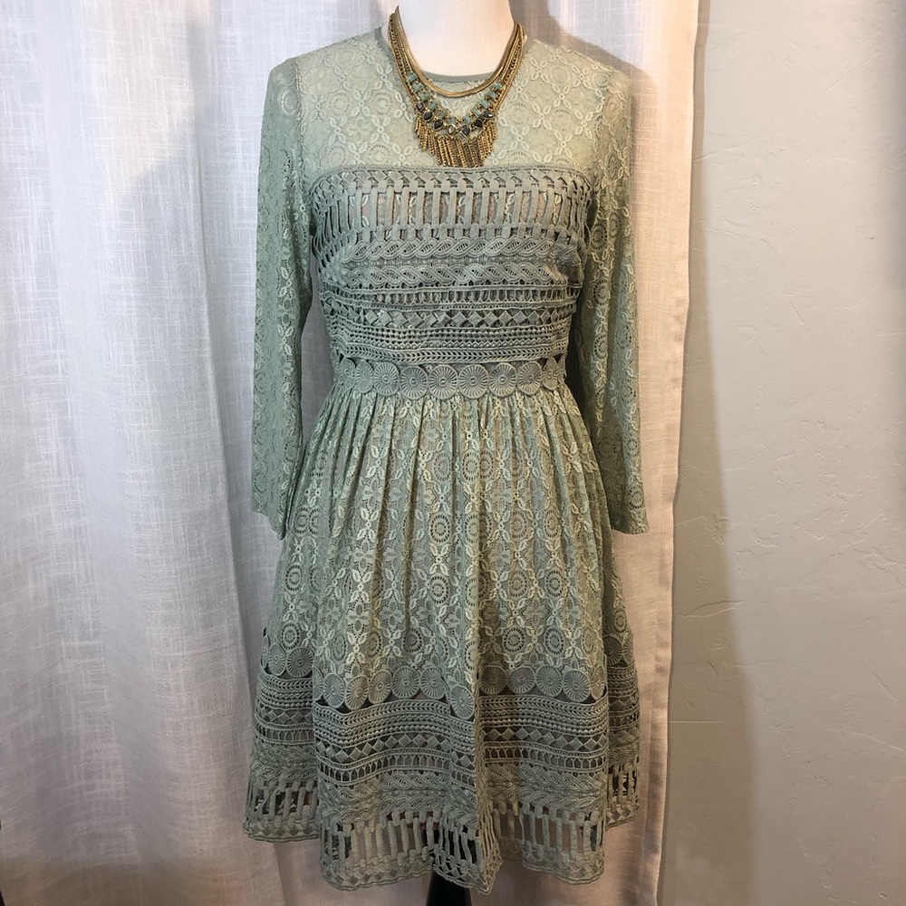 ASOS Premium Lace Mini Skater Dress